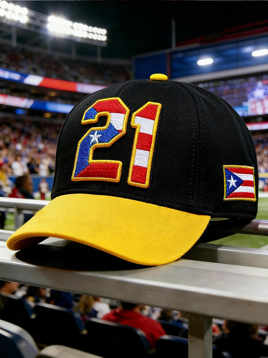 Unisex Puerto Rico Baseball 21 Print Hat