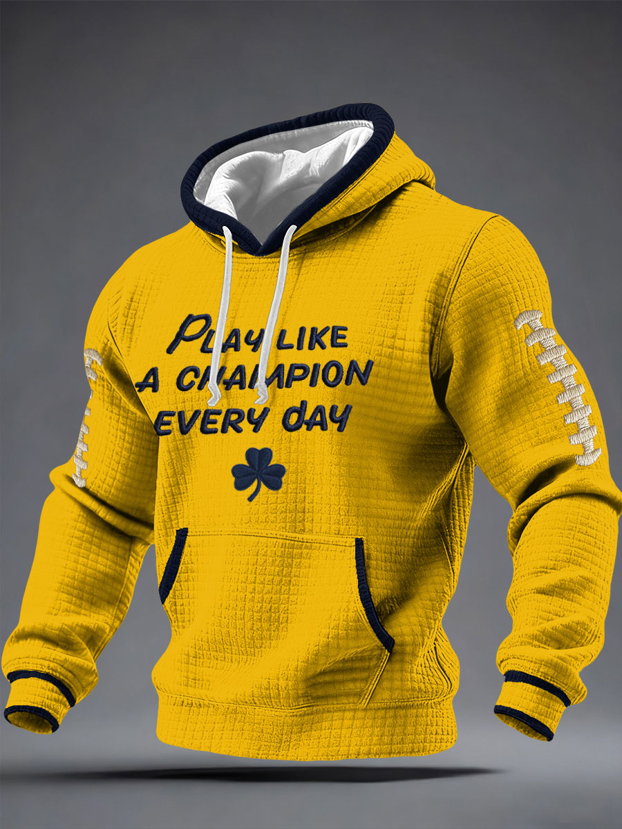 Men's Football Legend Coach Holtz Printed Hoodie