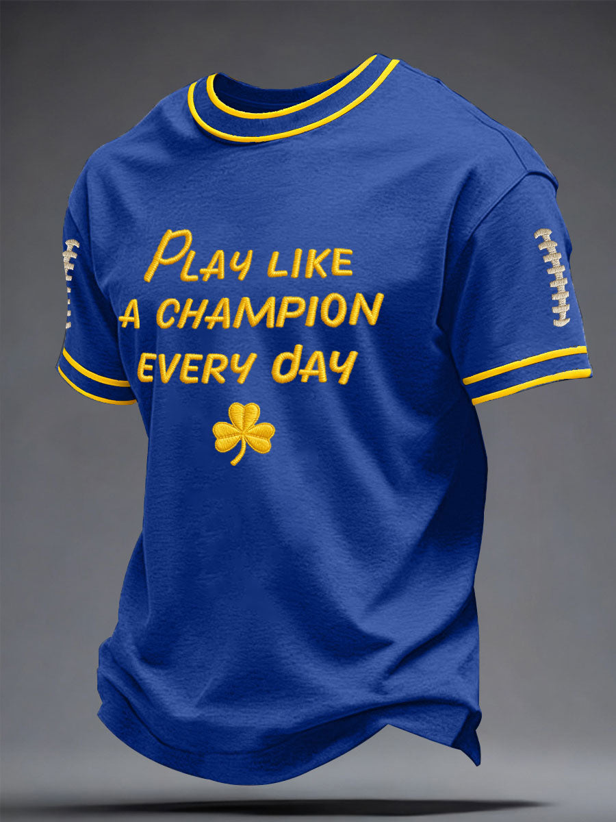 Men's Football Legend Coach Holtz Printed T-shirt