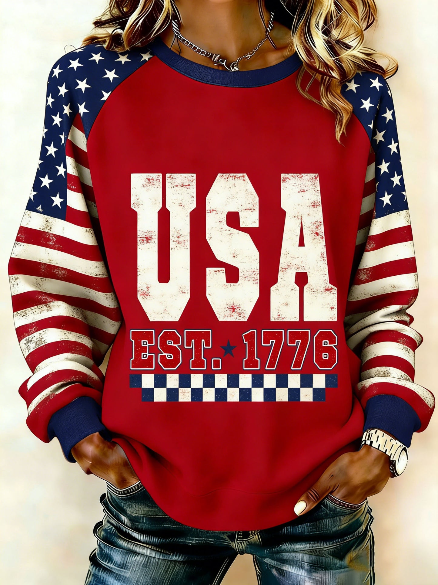 Women's Vintage Anniversary Celebration Printed Casual Sweatshirt