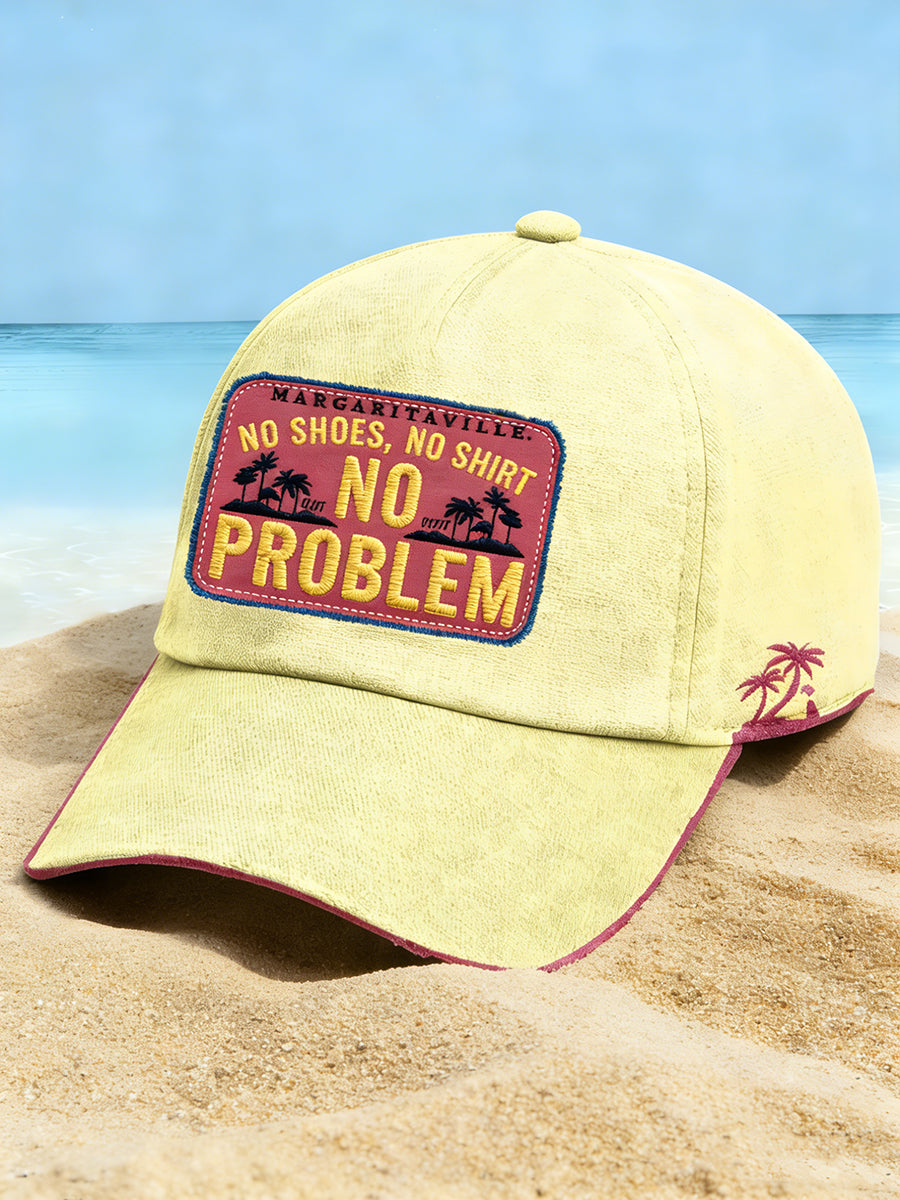 Unisex No Shoes No Shirt No Problems Print Cap
