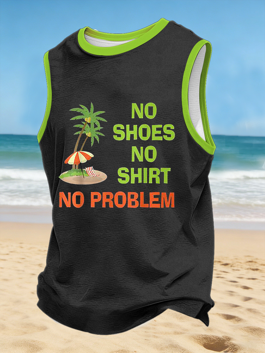 Men's No Shoes No Shirt No Problem Vests