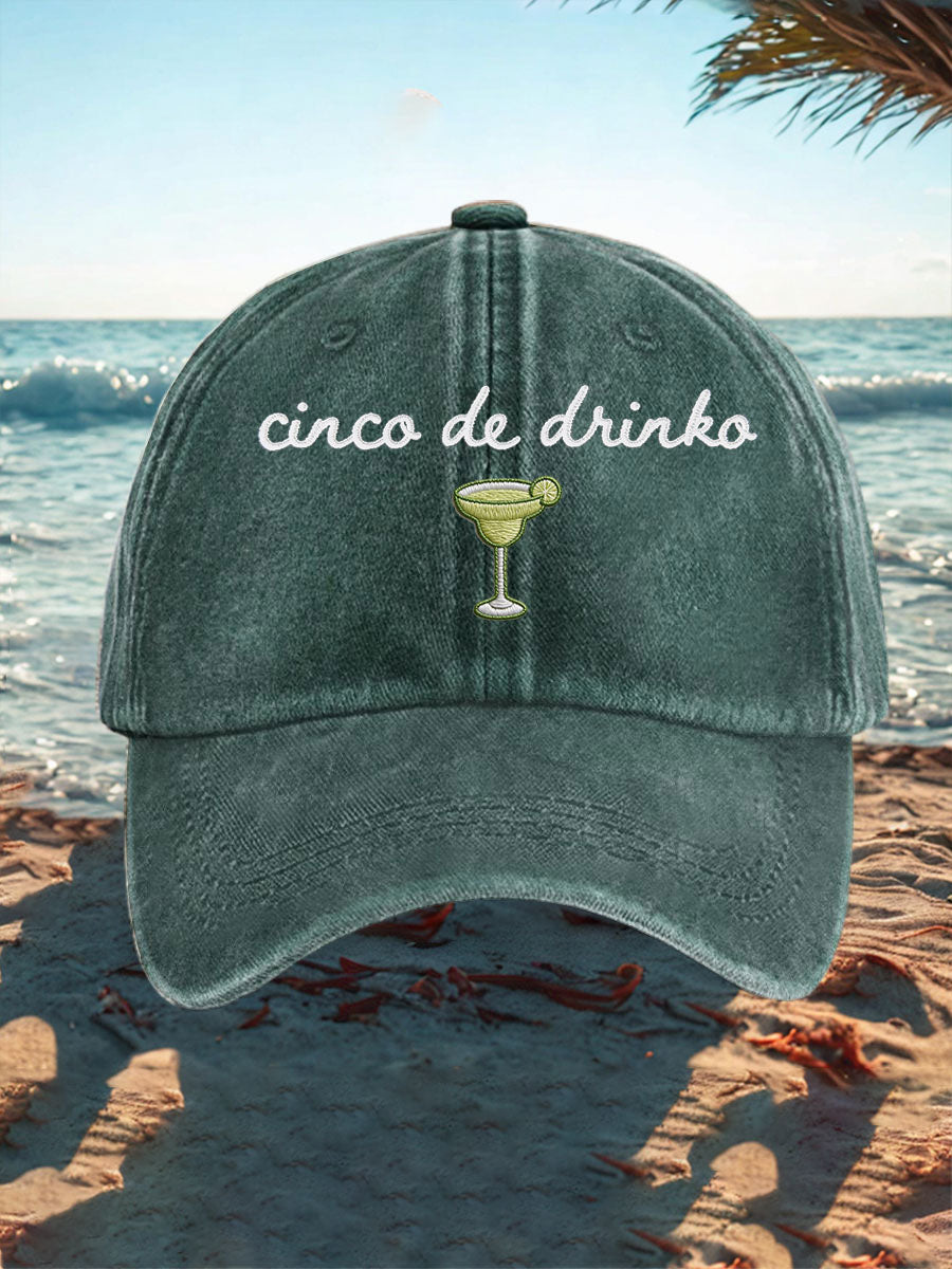 Unisex Cinco De Drinko Vacation Style Margarita Print Hat