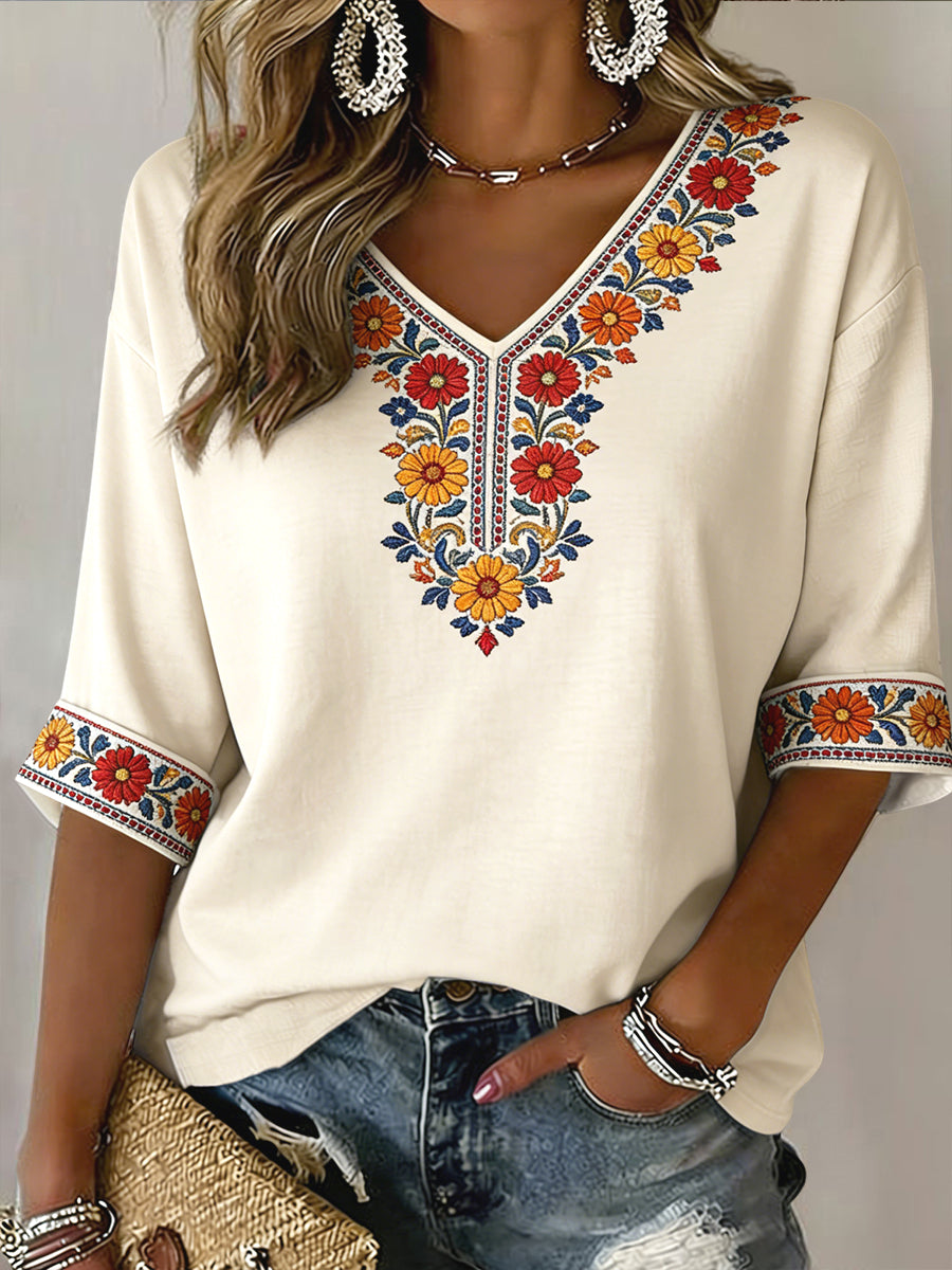 Women's Vintage Marigold Cinco de Mayo T-Shirt