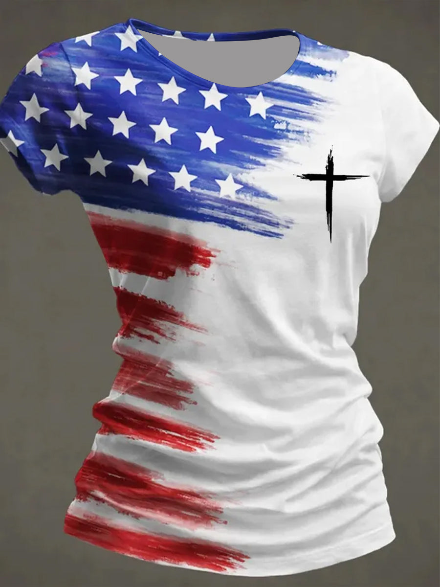 Women's USA Faith Printed T-shirt