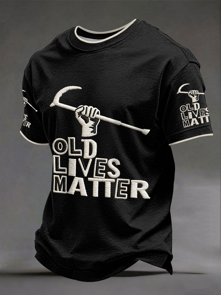 Men's 'old lives matter' T-shirts