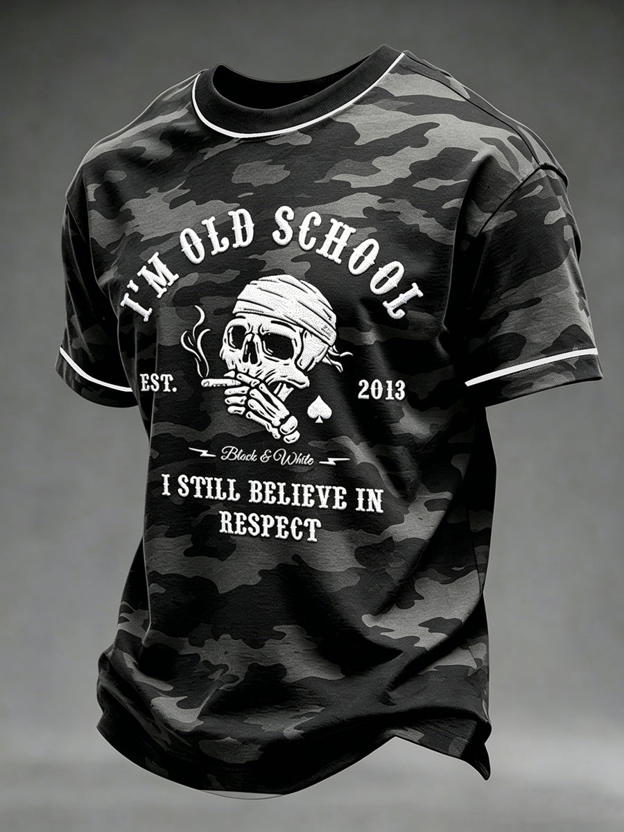 Old Fuckers Club Printed Vintage Fashion Loose Short Sleeve T-Shirt
