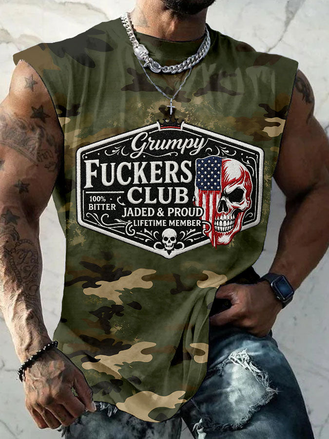 Men's 'grumpy fuckers club' vests