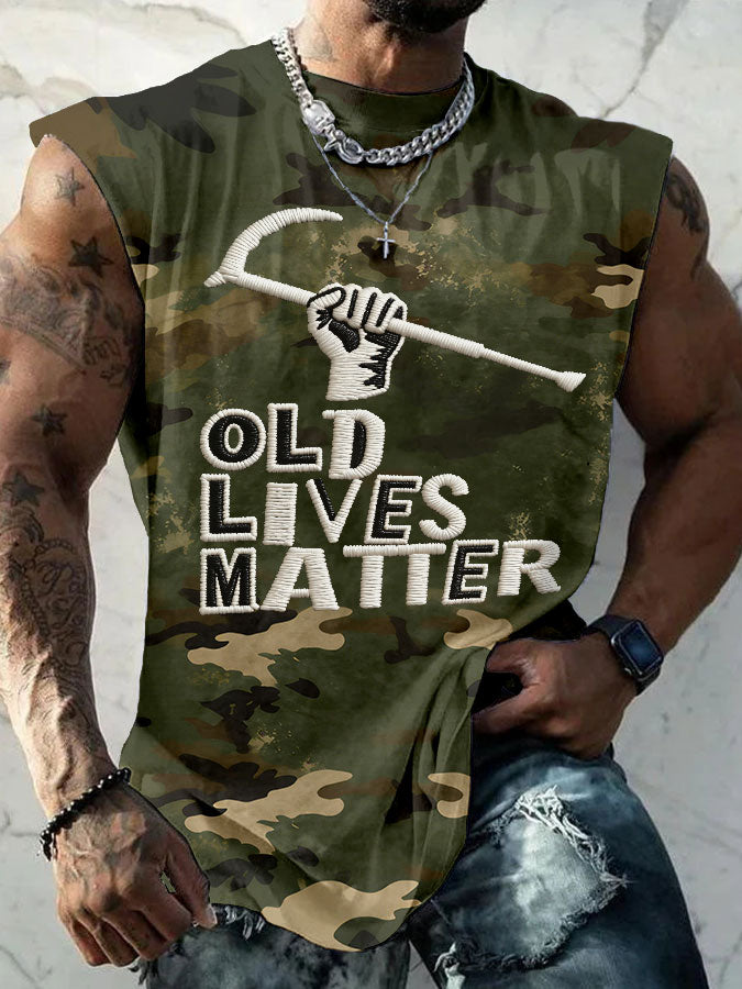 Men's 'old lives matter' vests