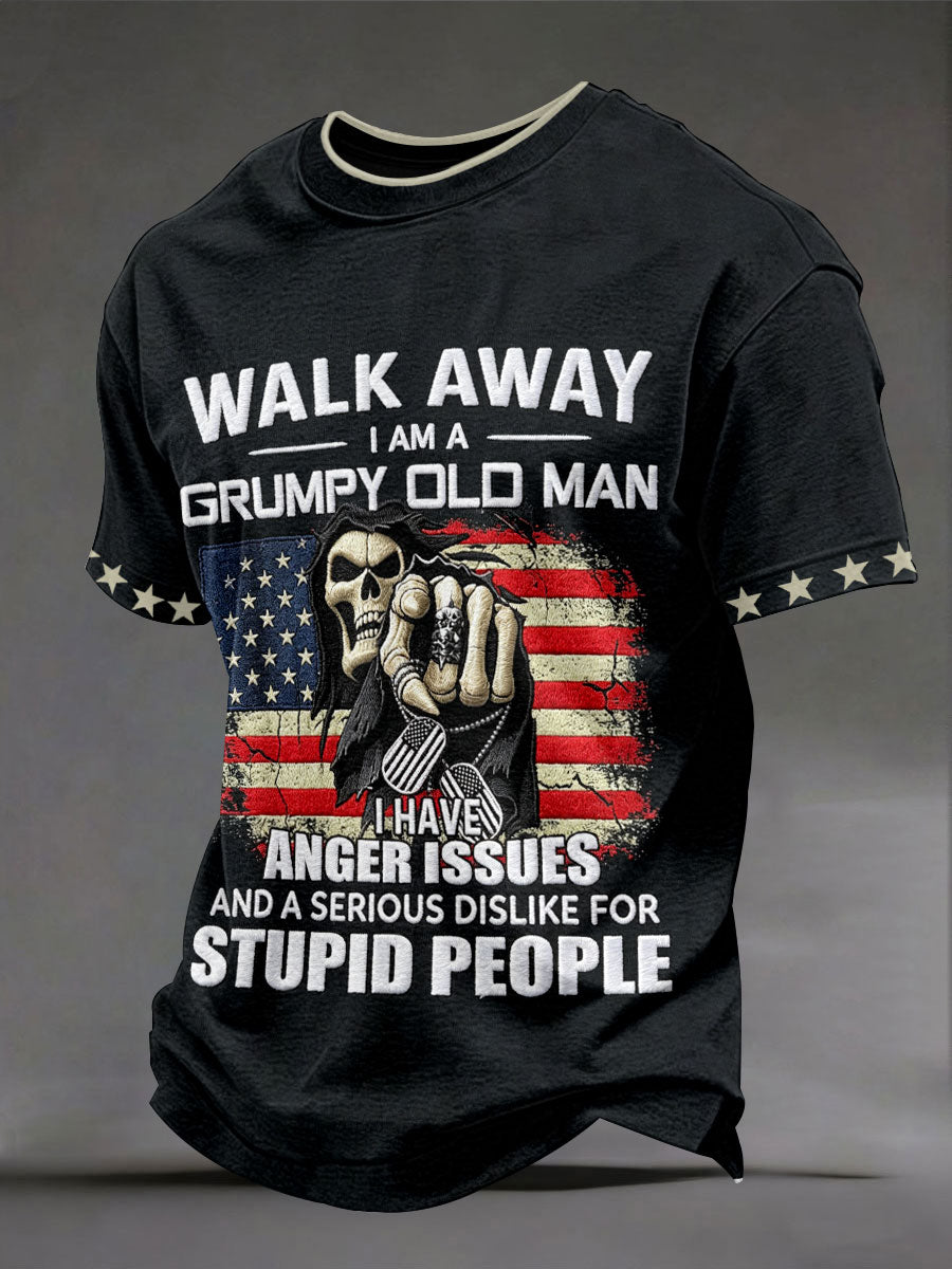 Men's 'walk away I am a grumpy old man' T-shirts