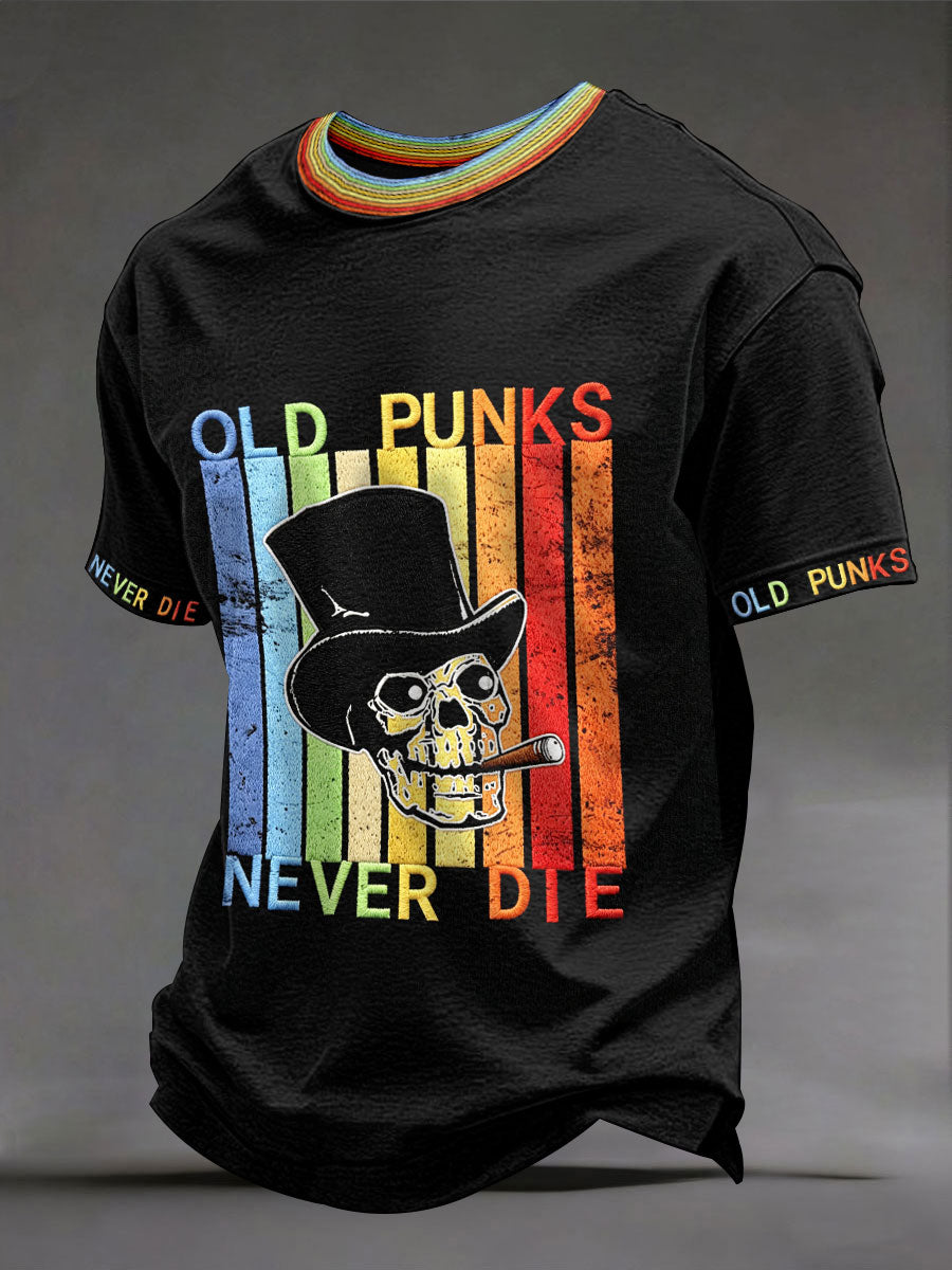 Men's 'Old Punks Never Die' T-shirts