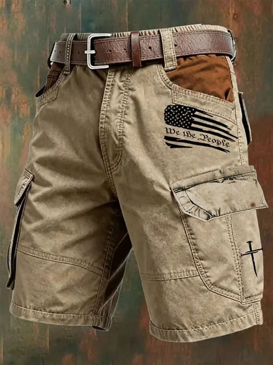 Men's Independence Day Printed Casual Shorts