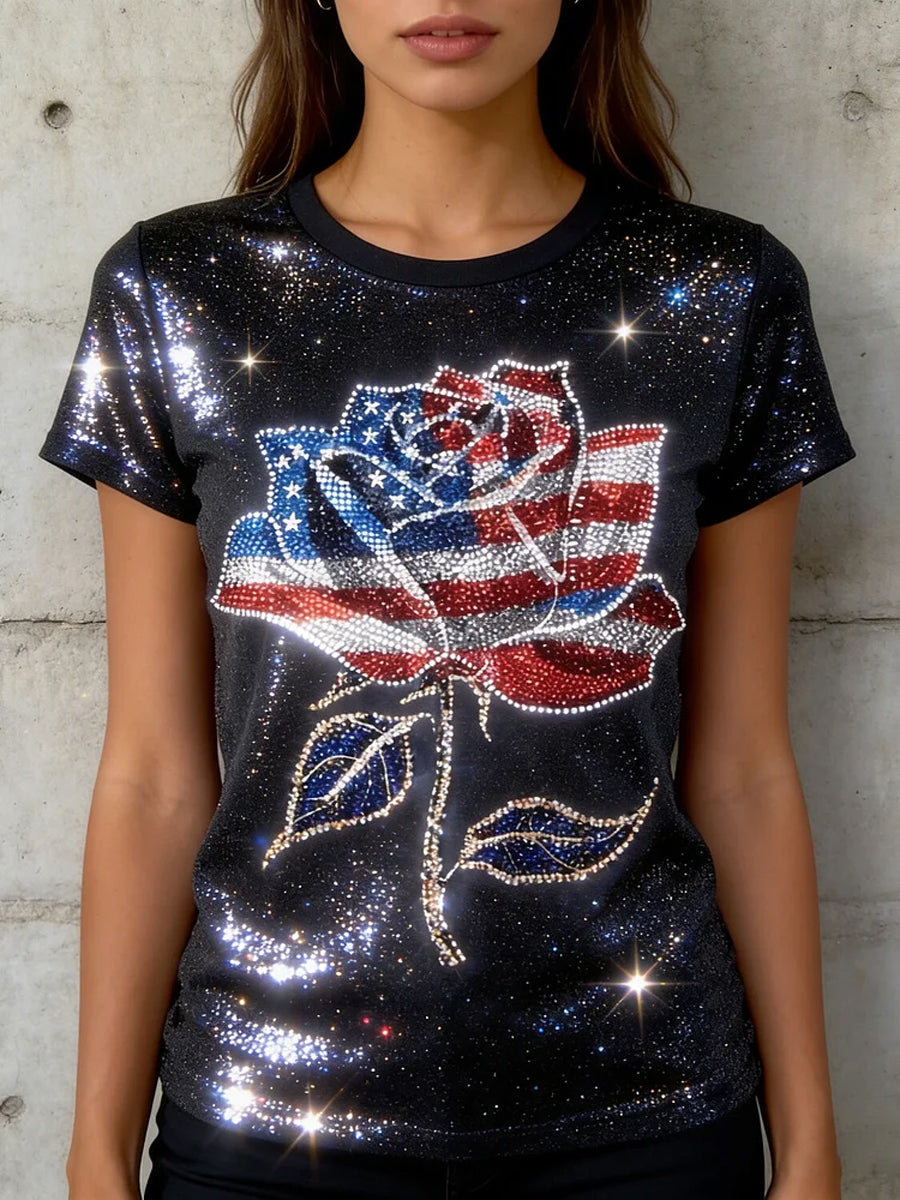 Women's America Printed T-shirt