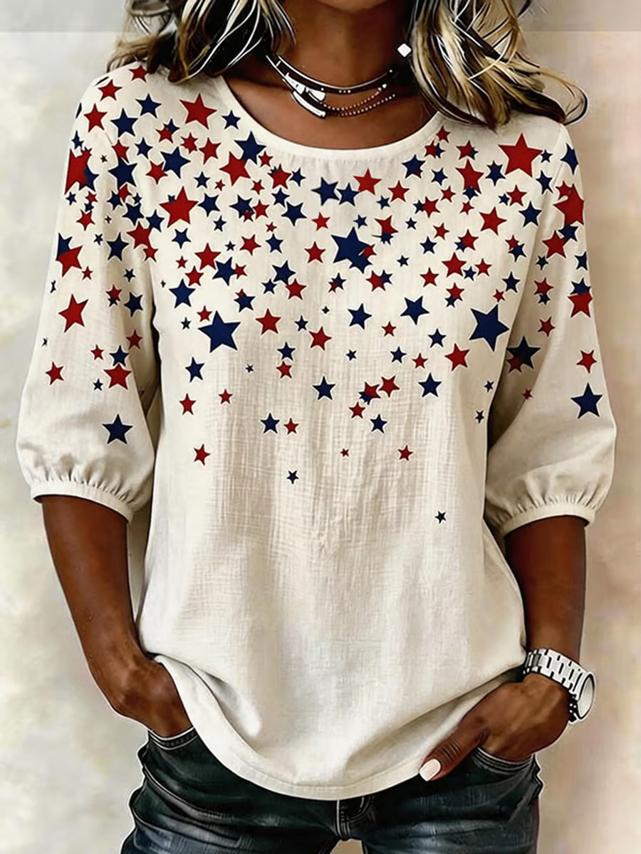 Women's Independence Day Print Top