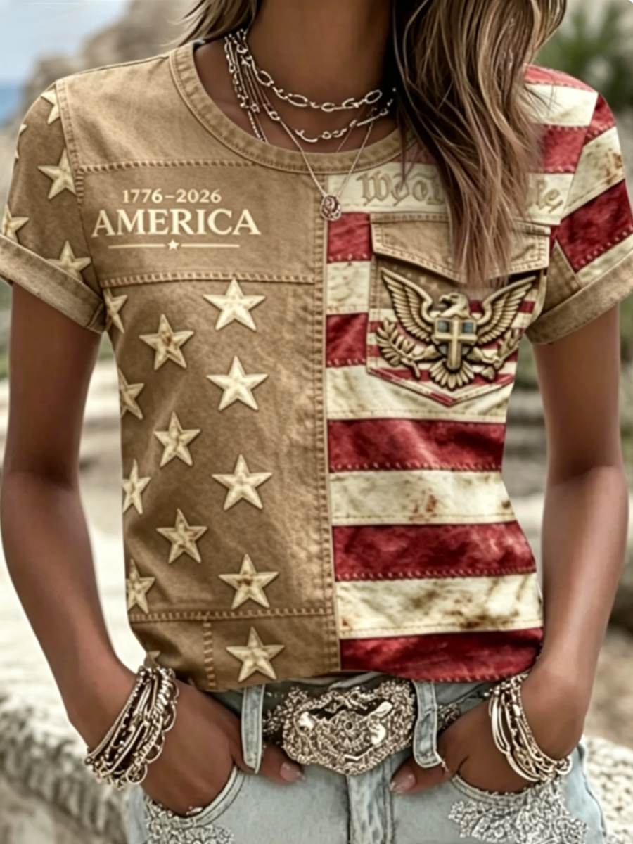 Women's Anniversary National Faith Print Shirt