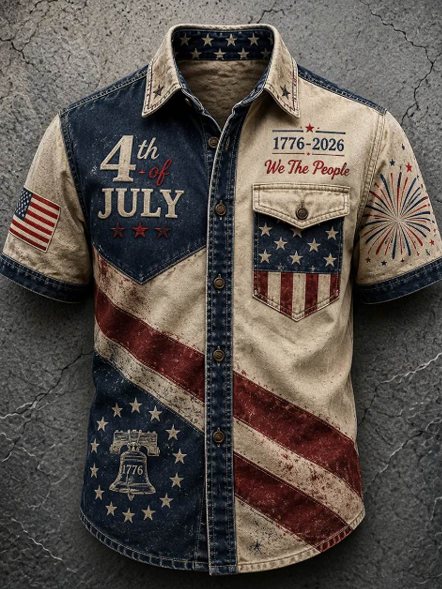 Men's Anniversary National Faith Print Shirt
