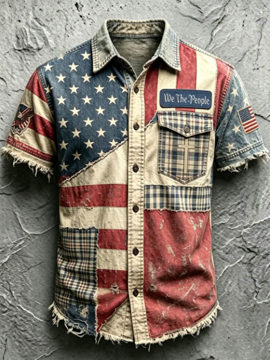 Men's Anniversary National Faith Print Shirt
