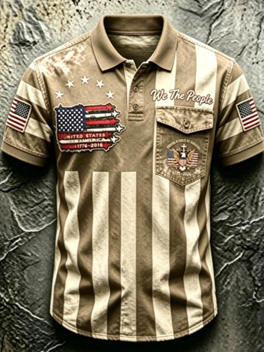 Men'S Anniversary National Faith Print Shirt