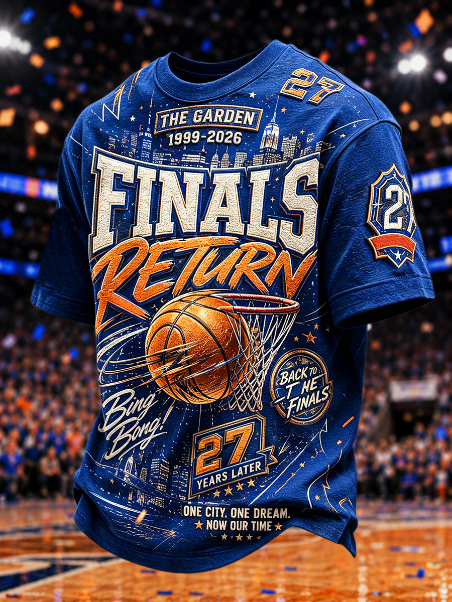 Men's Gift For Basketball Fans Print Casual Tee