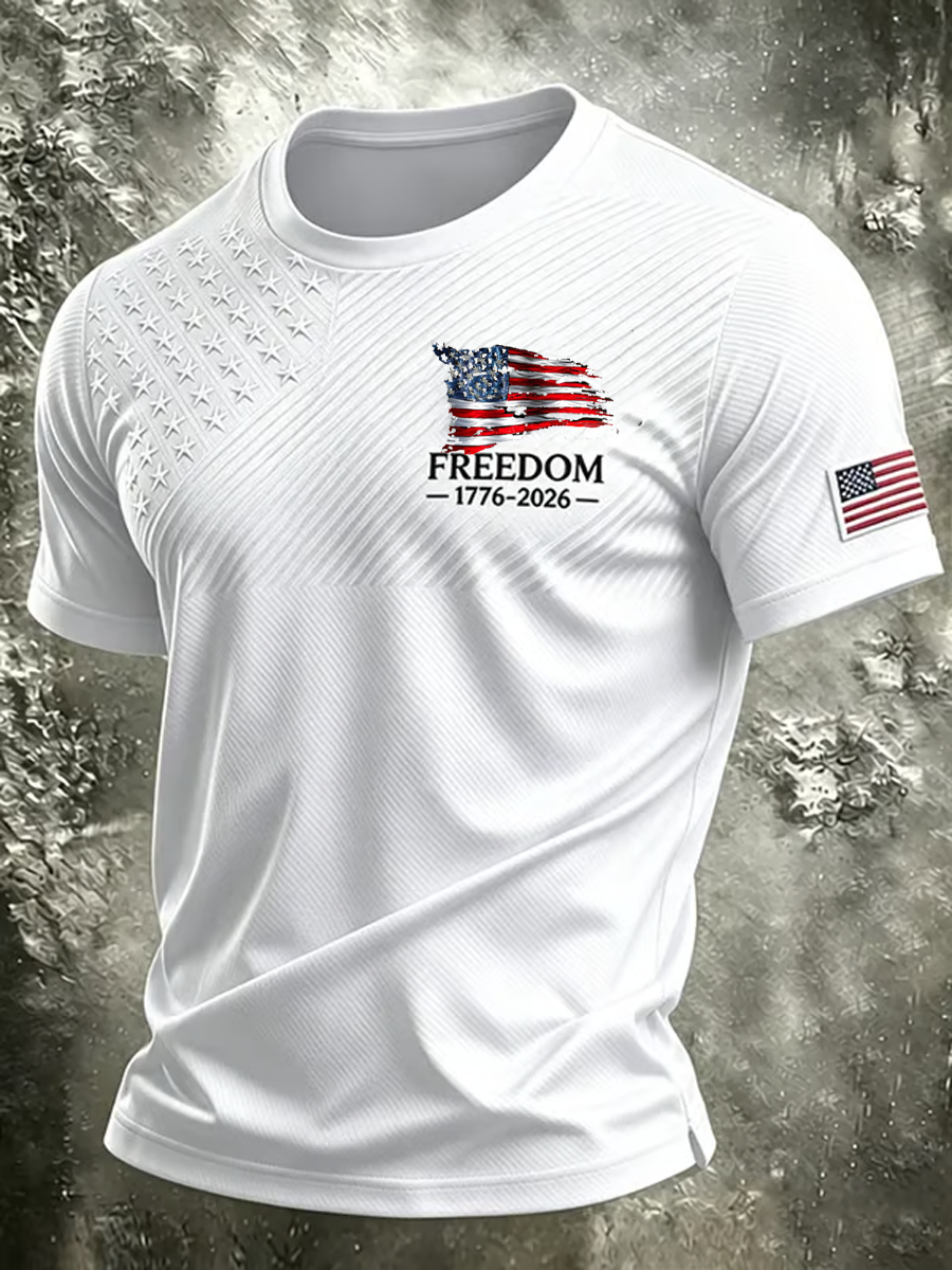 Men's USA Printed short sleeves t-shirt