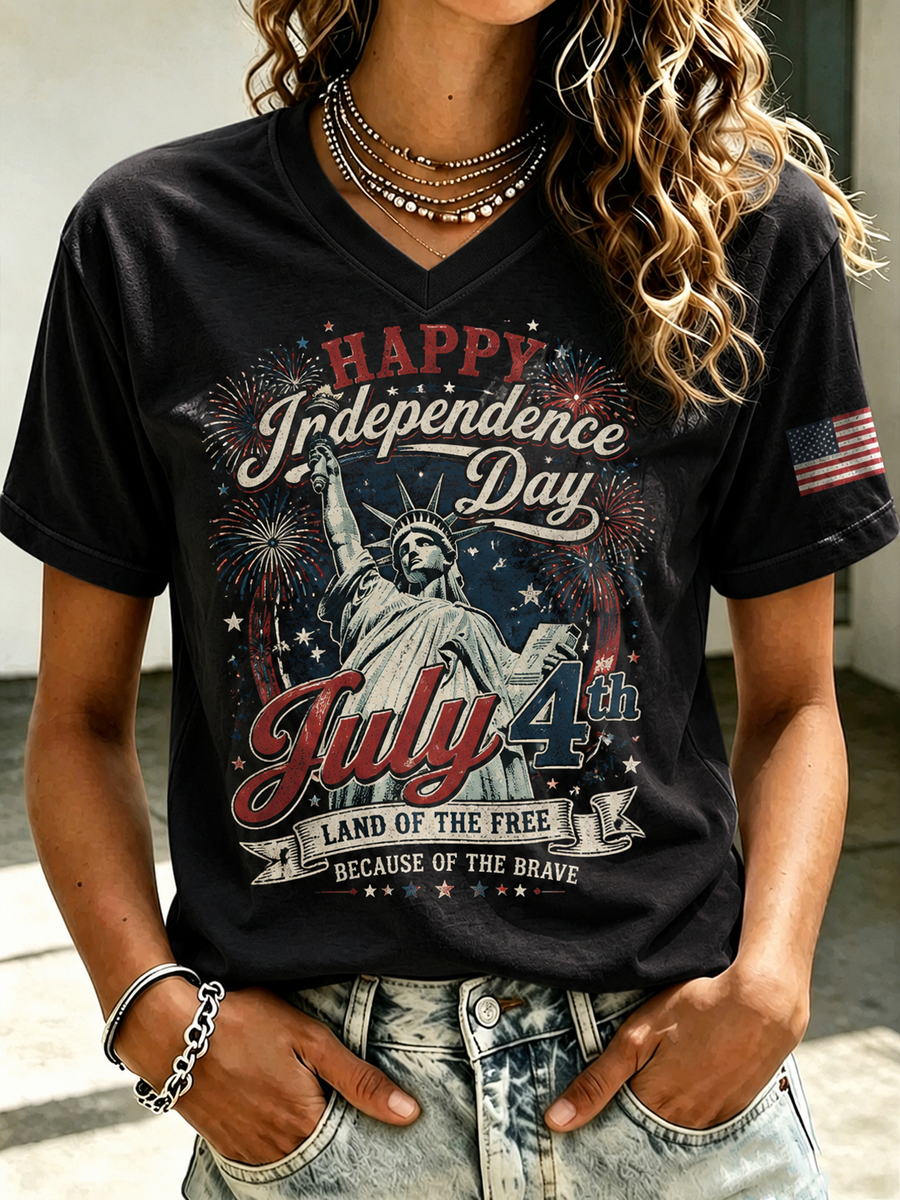 Women's INDEPENDENCE DAY short-sleeved T-shirt