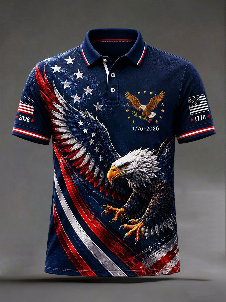 Men's USA 1776-2026 Printed Casual Top