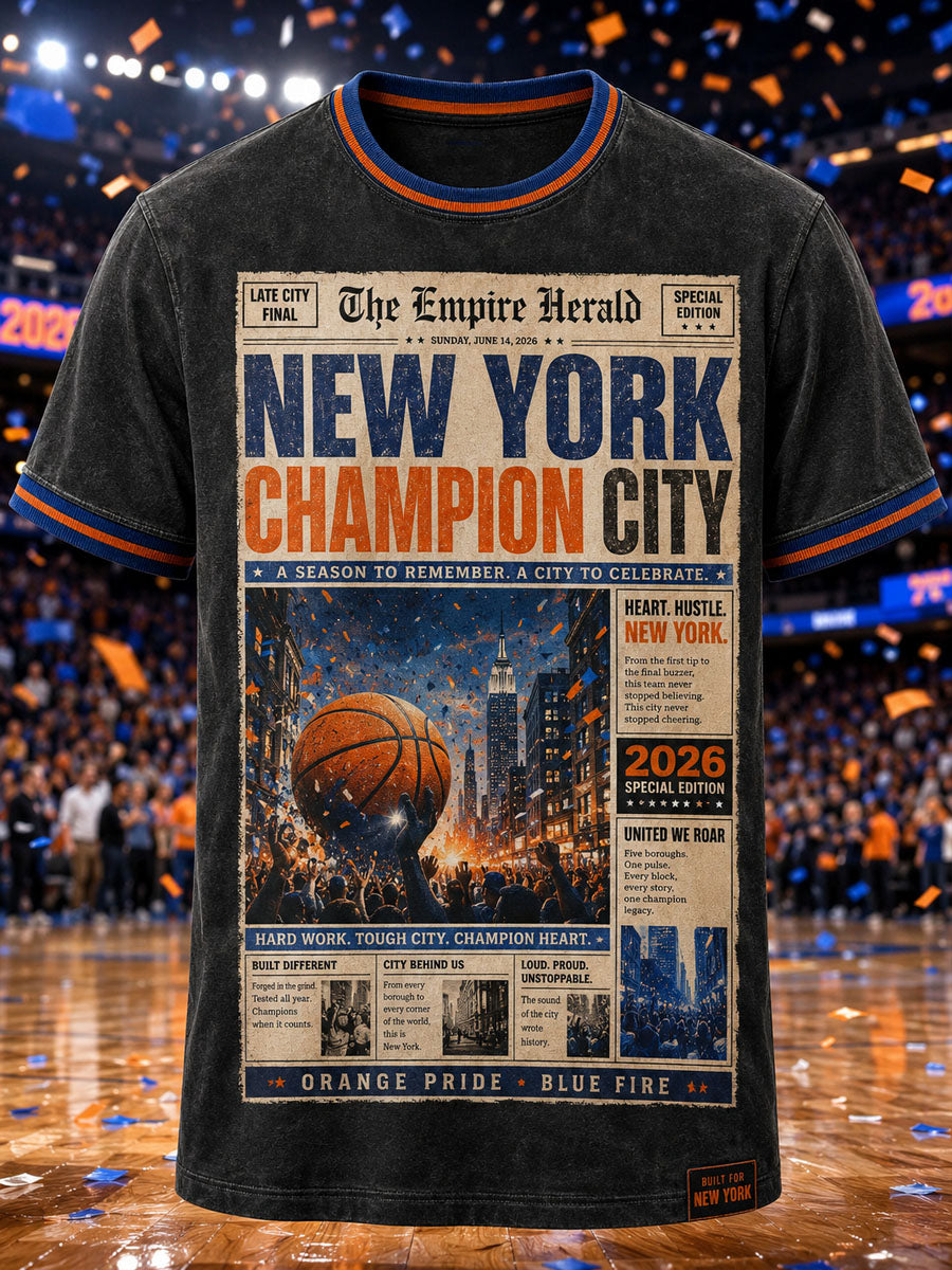 Men's New York 2026 Champion Pride Casual T-Shirt
