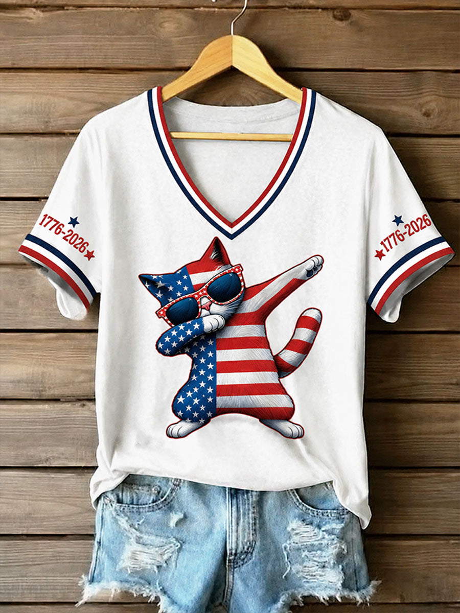 Women's Independence Day Themed Printed T-shirt