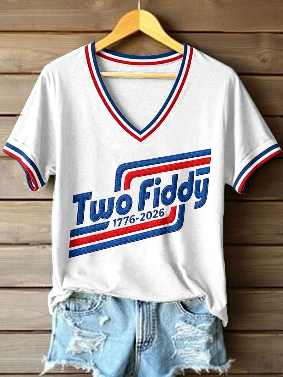 Women's Two Fiddy V-Neck T-Shirt