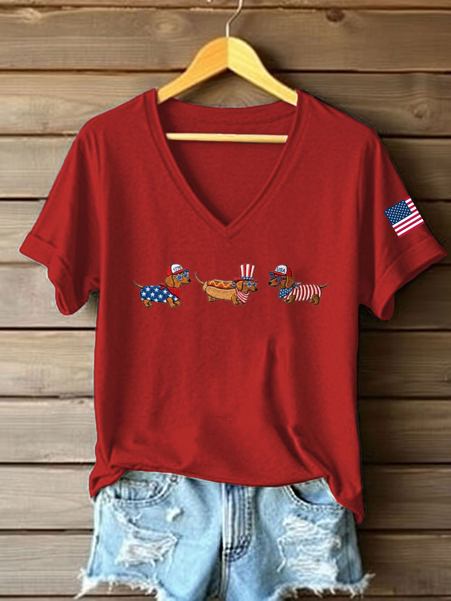 Women's USA 1776-2026 Printed Casual T-Shirt