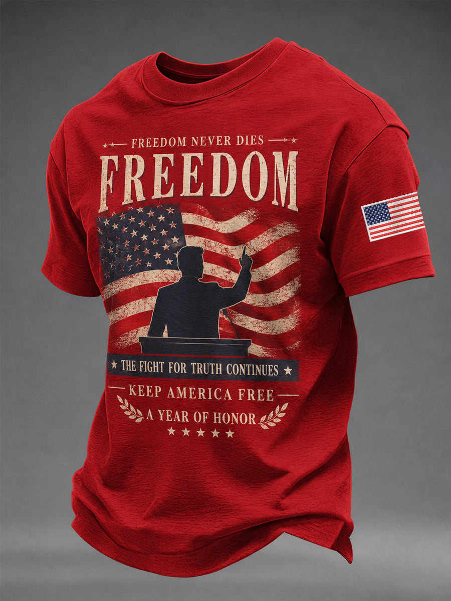Men's Freedom Print Casual Tee