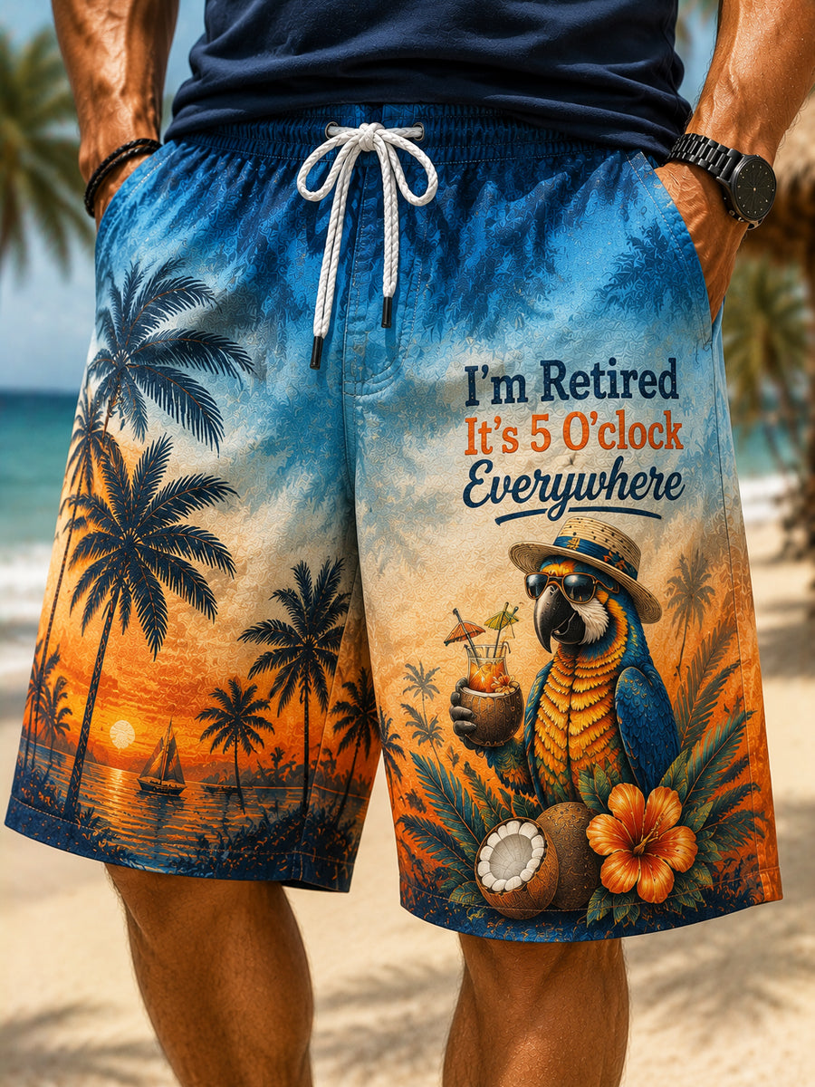 Men's Jimmy Buffett Day Casual Vacation Shorts