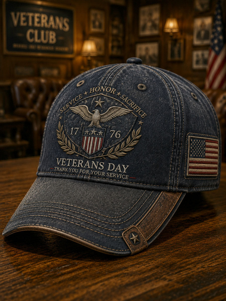 Men’s Veterans Day Embroidered Casual Hat