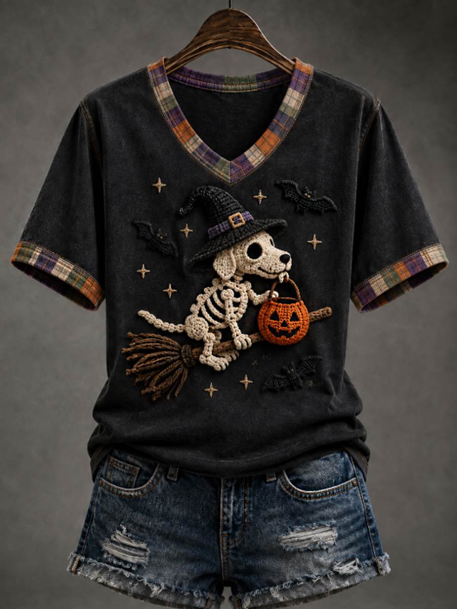 Women's Funny Dog Lover Halloween Tee