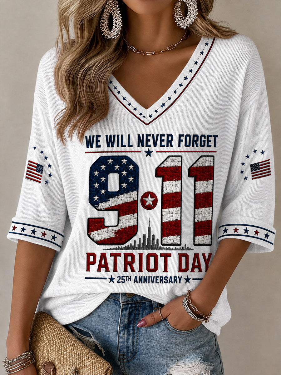Women's America Print Casual T-shirt