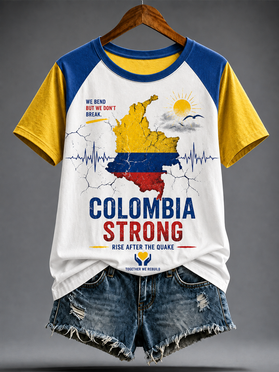 Women's Colombia Strong Pray For Colombia short-sleeved T-shirt
