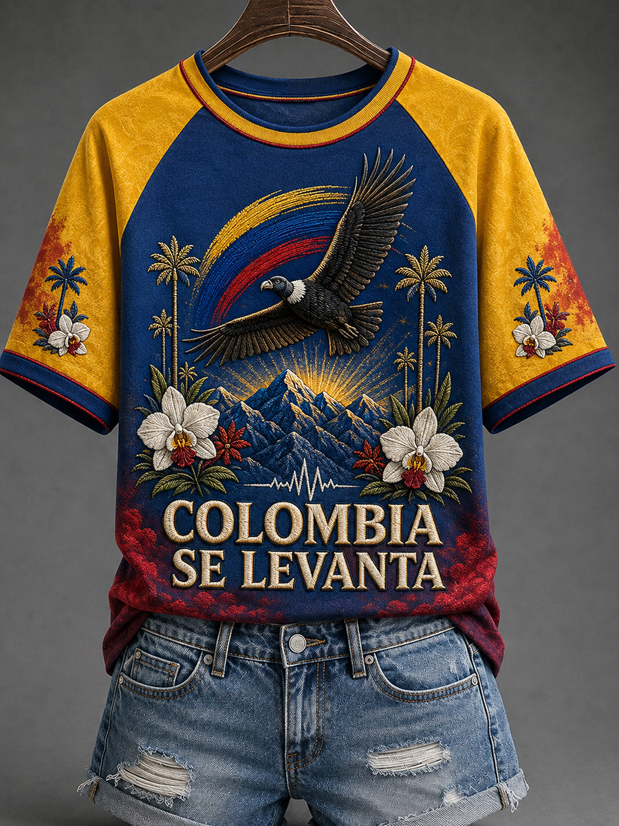 Women's Western Colombia Earthquake Pray For Colombia Print T-shirt