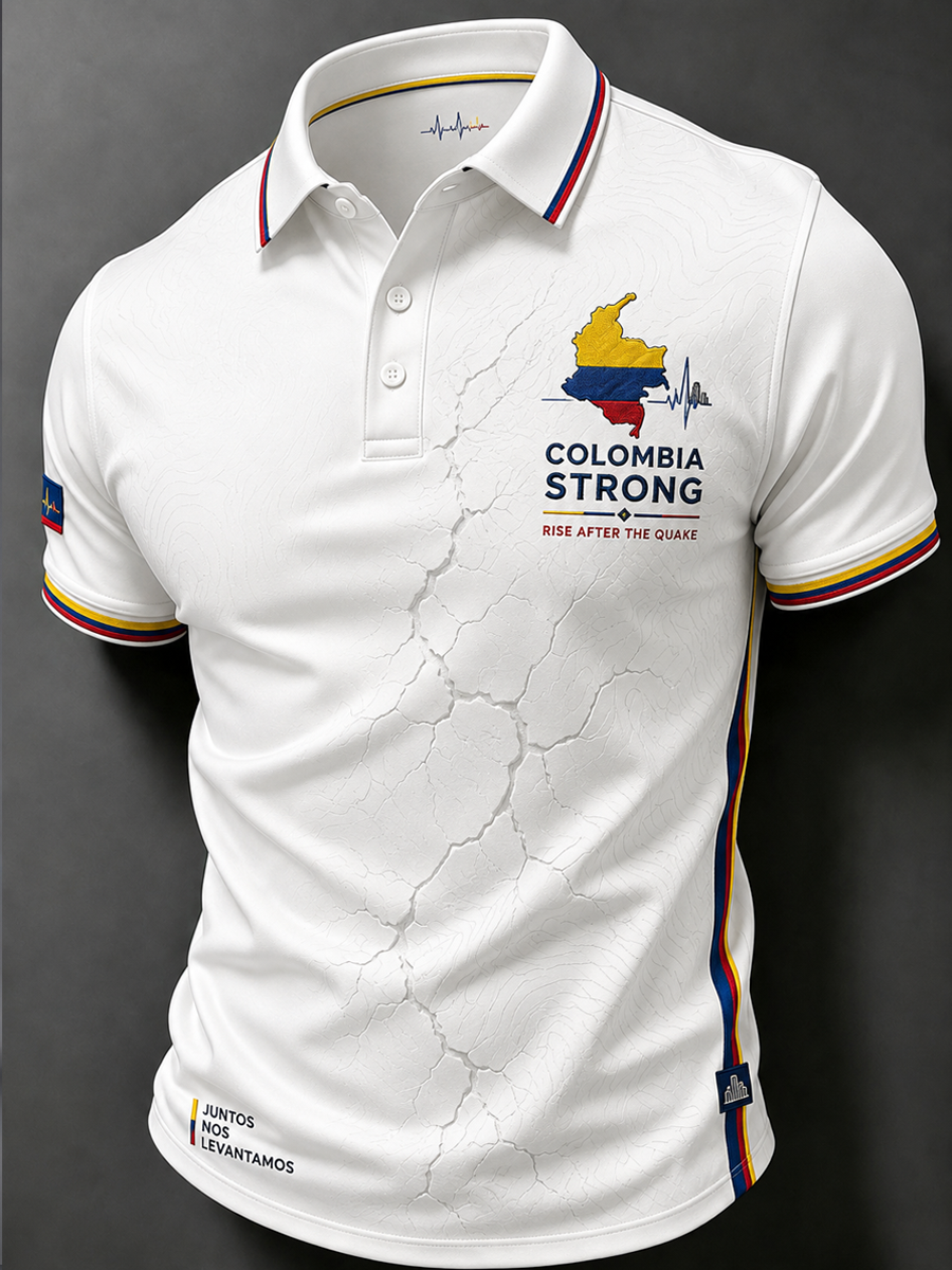 Men's Colombia Strong Pray For Colombia polo shirt
