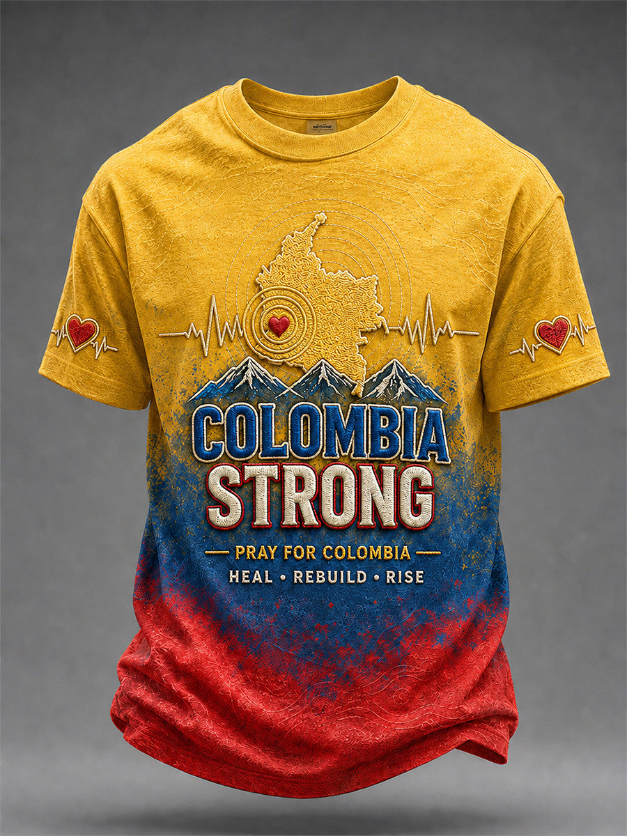 Men's Colombia Strong Print Casual Tee