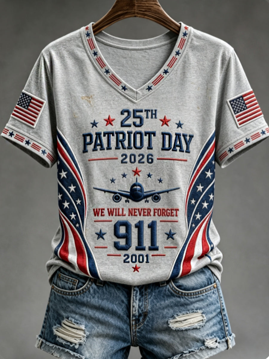 Women's 2026 PATRIOT DAY We Will Never Forget 9 11 September 11 Tee
