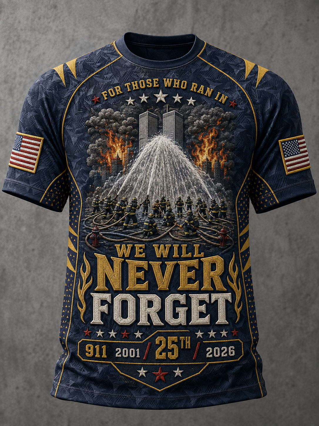 Men's We Will Never Forget 9 11 September 11 T-shirt