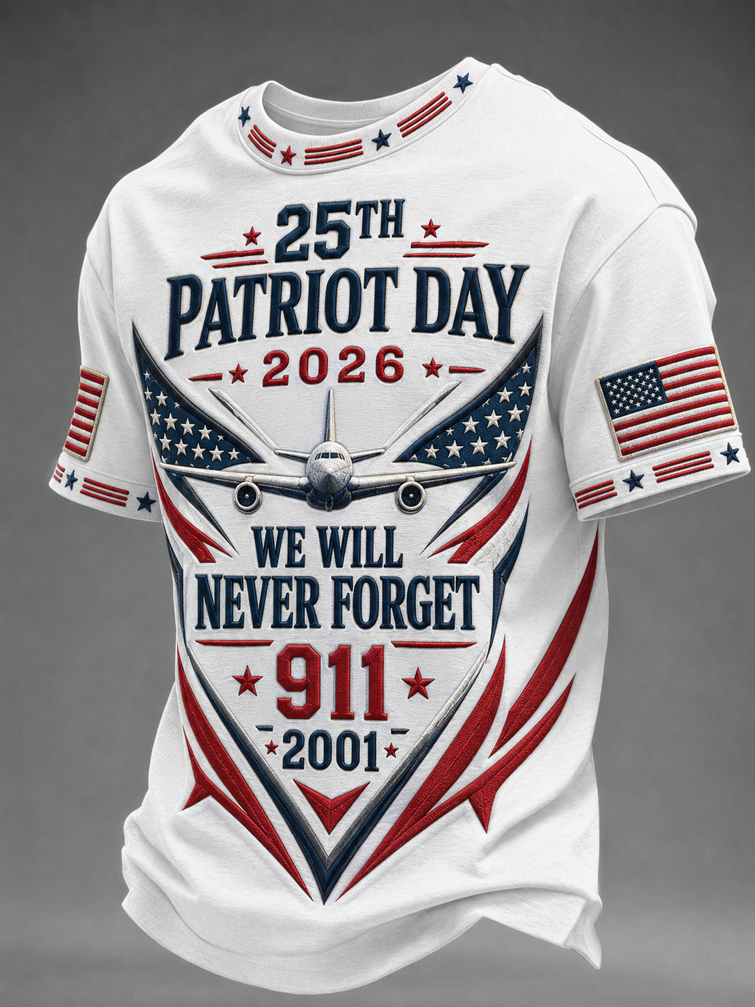Men's 2026 PATRIOT DAY We Will Never Forget 9 11 September 11 Tee