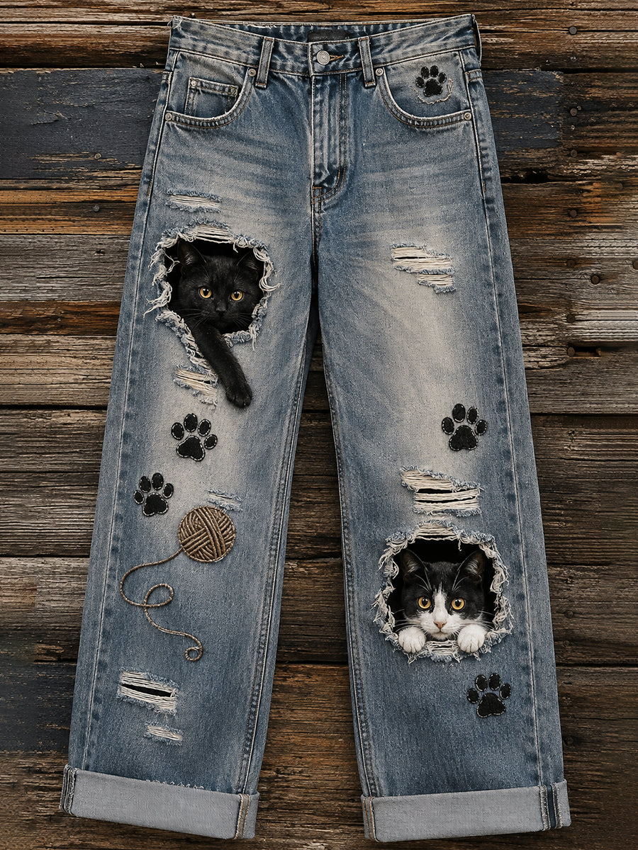 Women's Fun Animals Art Print Trousers