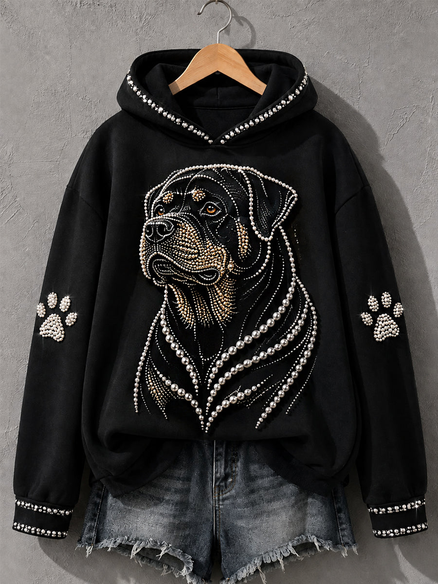Women's Dog Print Dog Lovers Casual Hoodie