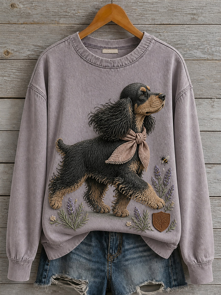 Retro Animal Print Casual Sweatshirt