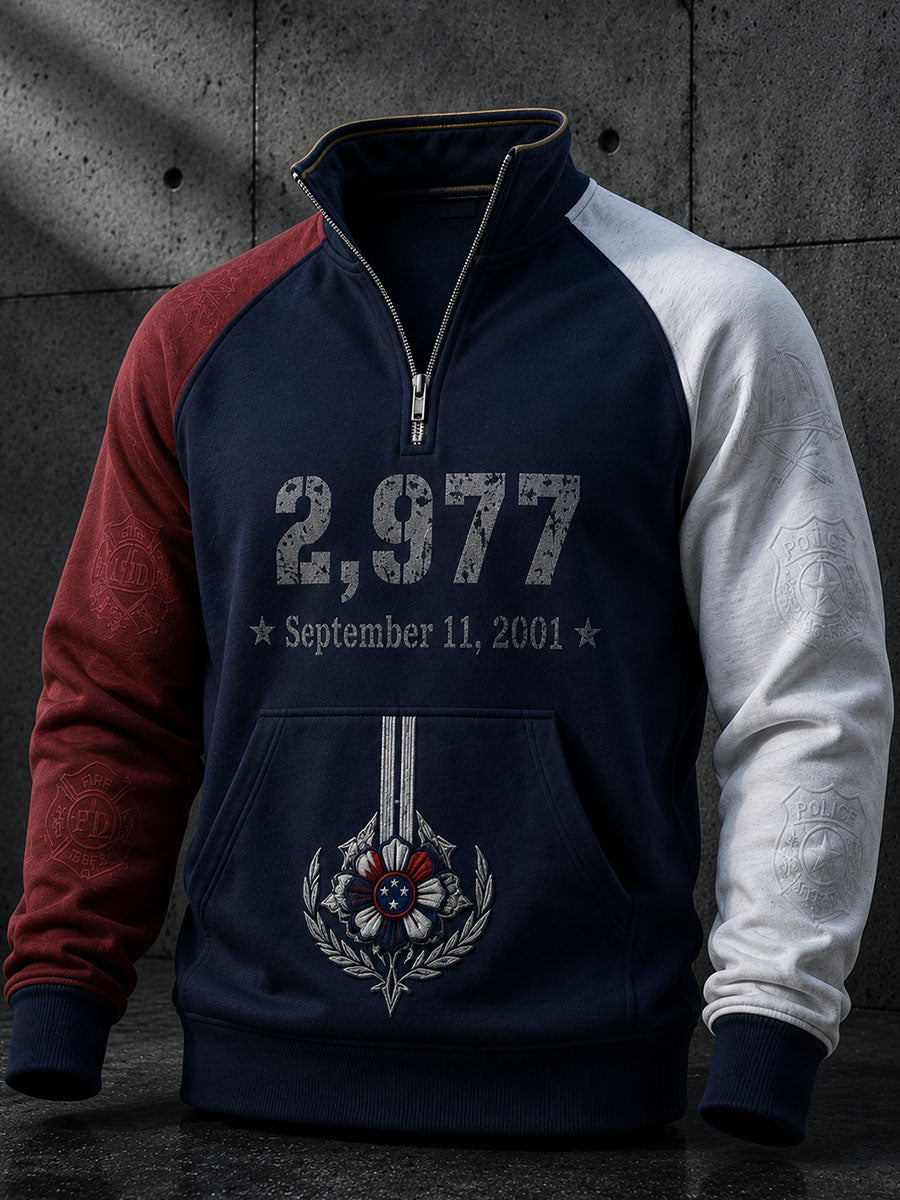 Men's Half-Zip Stand Collar Sweatshirt