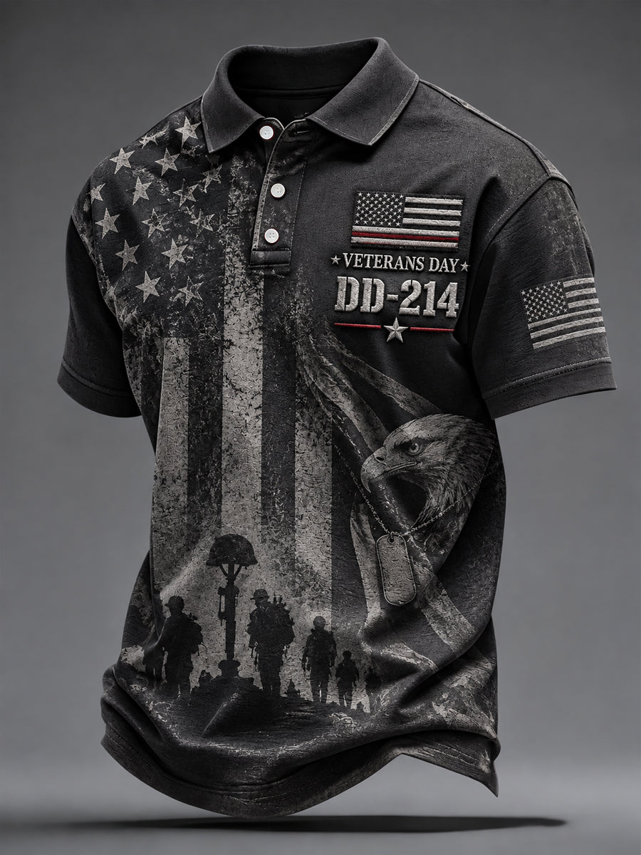 Men's VETERANS DAY Print Casual Top