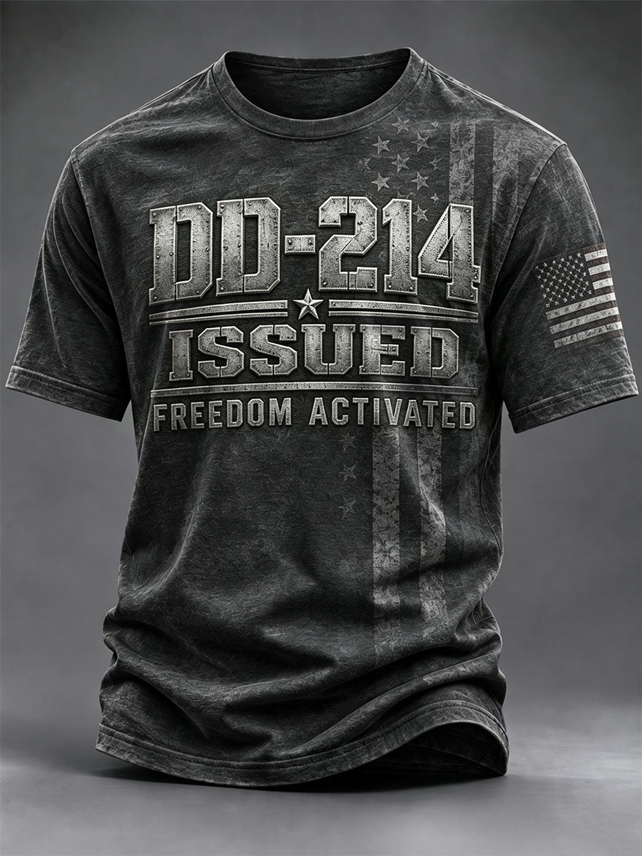Men's DD-214 US Veterans Print T-Shirt