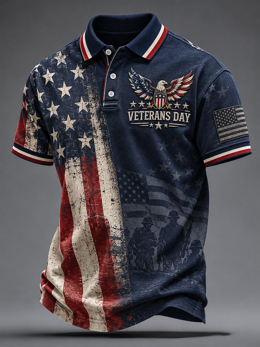Men's VETERANS DAY Print Casual Top