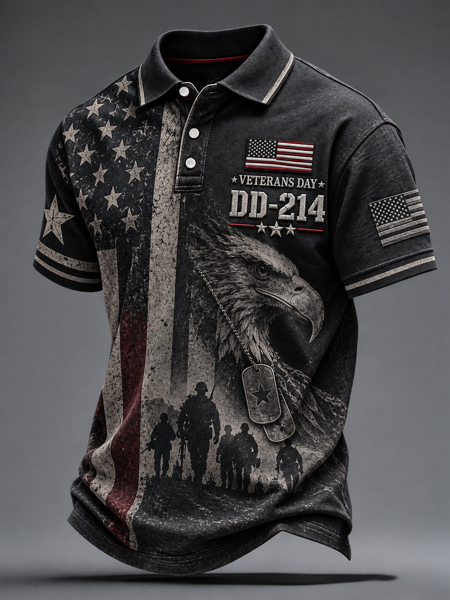 Men's VETERANS DAY Print Casual Top